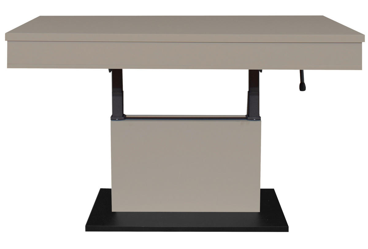 COUCHTISCH 110/60/58-77 cm rechteckig Schwarz, Kaschmir  - Kaschmir/Schwarz, Design, Holzwerkstoff/Kunststoff (110/60/58-77cm) - Stylife