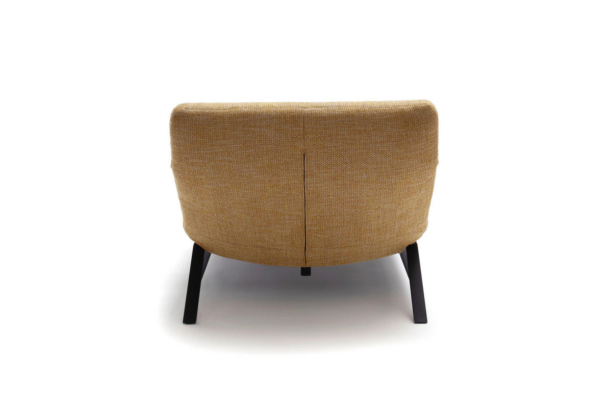RELAXLIEGE 120/54-113/158-198 cm  in Chenille Gelb  - Gelb/Schwarz, Design, Textil/Metall (120/54-113/158-198cm) - Pure Home Lifestyle