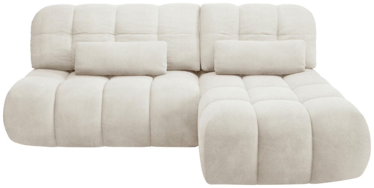 ECKSOFA TARANTO Beige Webstoff  - Beige/Schwarz, Design, Kunststoff/Textil (172/225cm) - Livetastic