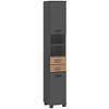 HOCHSCHRANK 30,3/180,9/32,6 cm  - Eichefarben/Anthrazit, MODERN, Holz/Holzwerkstoff (30,3/180,9/32,6cm) - Stylife