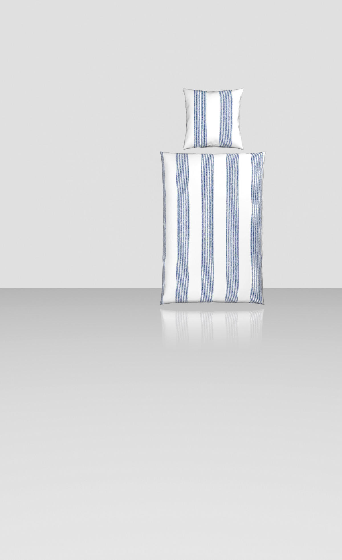 BETTWÄSCHE Satin 135/200 cm  - Blau/Weiß, Design, Textil (135/200cm) - Novel