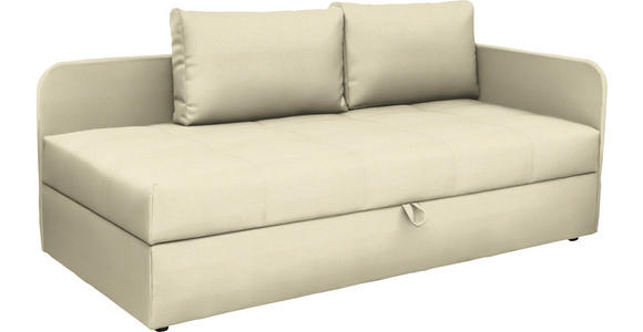 LIEGE in Flachgewebe Creme - Creme/Schwarz, Basics, Kunststoff/Textil (205/90/95cm) - Xora