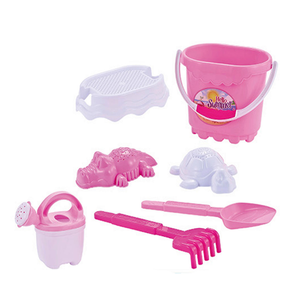 SANDSPIELZEUG - Weiss/Pink, Basics, Kunststoff