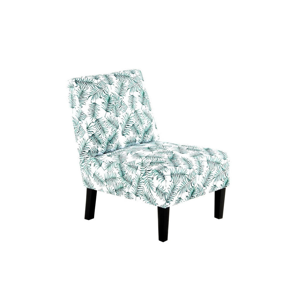 Fotoliu din textil, verde, alb