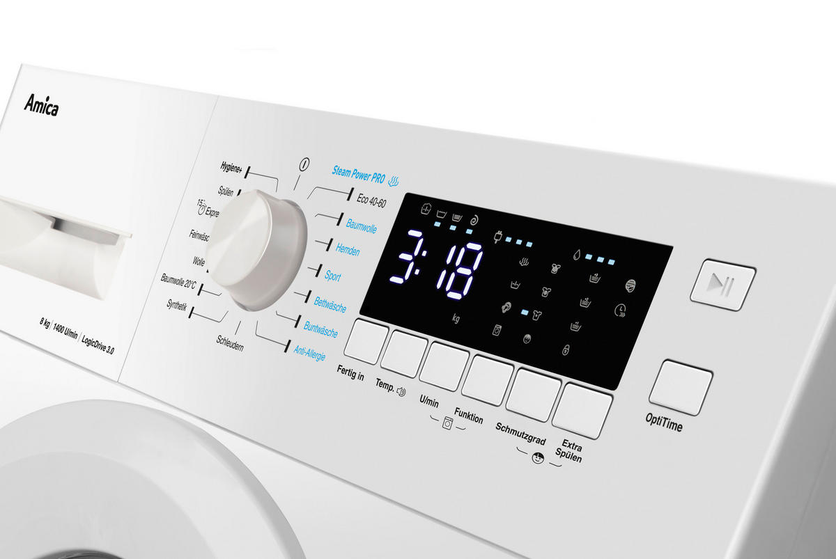 WASCHMASCHINE WA 484 600   - Weiß, Basics, Kunststoff/Metall (59,5/85,0/47,5cm) - Amica
