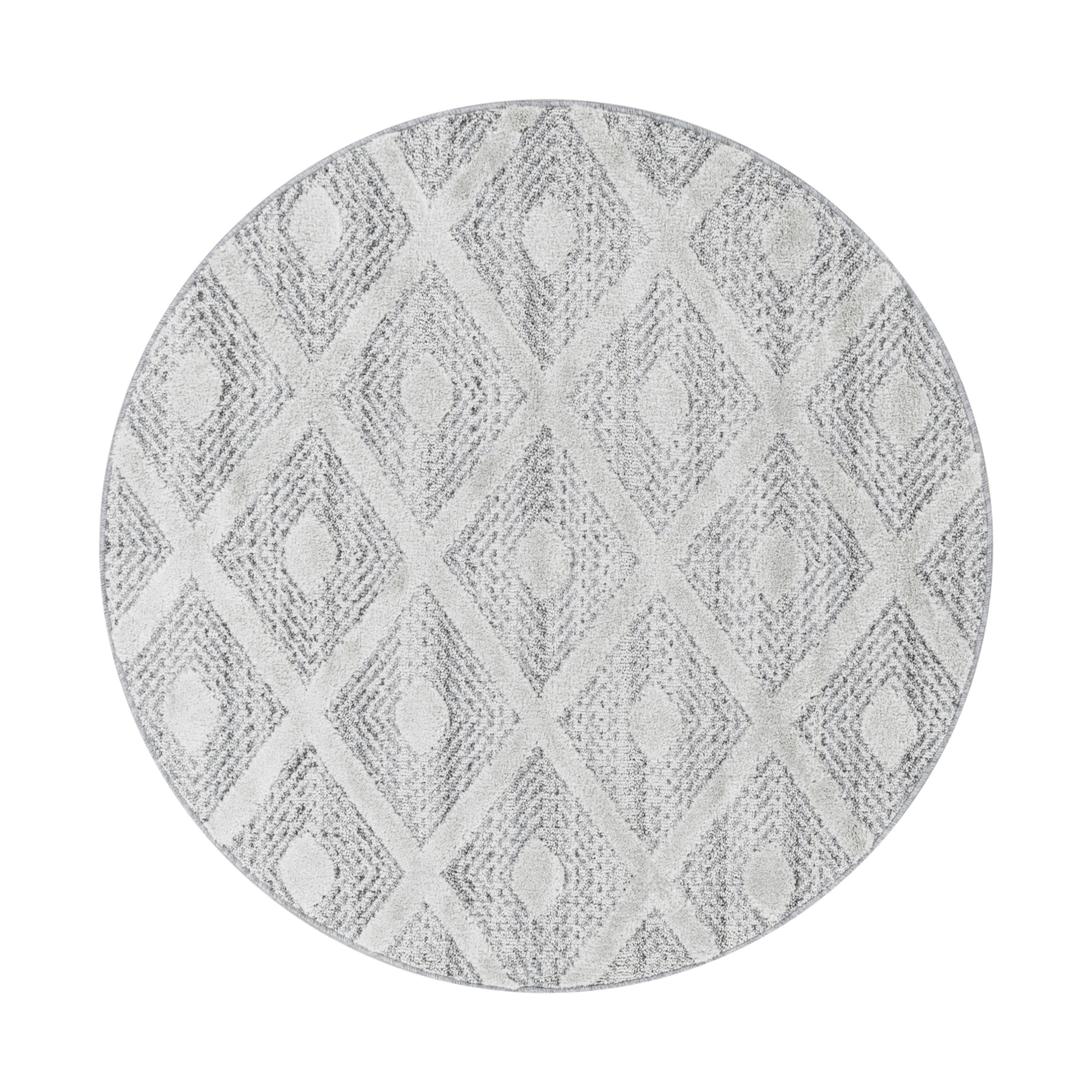 VÄVD MATTA 80 cm Pisa 4707 grau  - grå, Klassisk, textil (80cm)