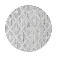 VÄVD MATTA 120 cm Pisa 4707 grau  - grå, Klassisk, textil (120cm)