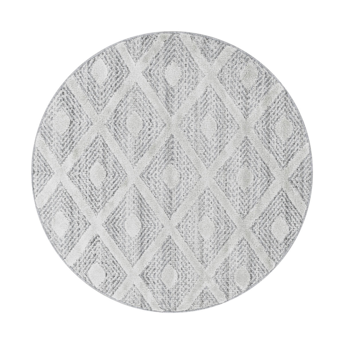 VÄVD MATTA 120 cm Pisa 4707 grau  - grå, Klassisk, textil (120cm)