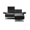 2-SITZER-SOFA in Samt Anthrazit  - Anthrazit/Schwarz, Design, Textil/Metall (164-194/85/86-94cm) - SENSOO