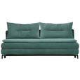 SCHLAFSOFA  in Flachgewebe Grün  - Schwarz/Grün, MODERN, Textil/Metall (208/73/92/102cm) - Novel