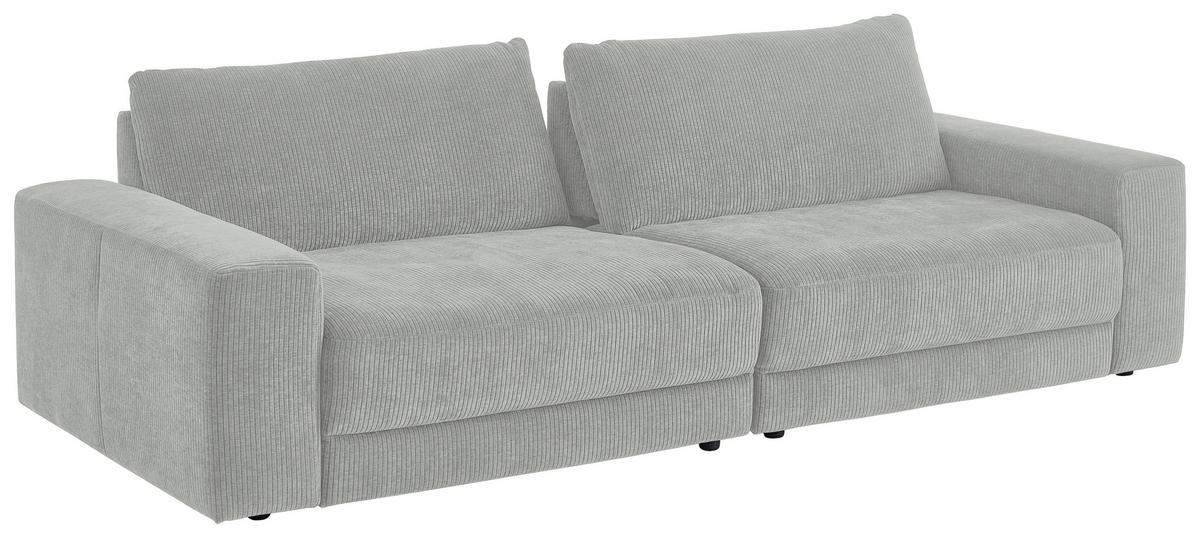 BIGSOFA in Chenille, Jacquard Hellgrau  - Hellgrau/Schwarz, Design, Kunststoff/Textil (270/83/125cm) - Niels Andersson