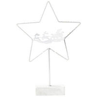 STEA DECORATIVĂ - argintiu, Konventionell, metal/piatră (40cm) - X-Mas