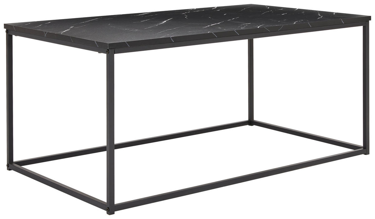 COUCHTISCH Metall, Holzwerkstoff  - Schwarz, Design, Holzwerkstoff/Metall (100/45/60cm) - MID.YOU