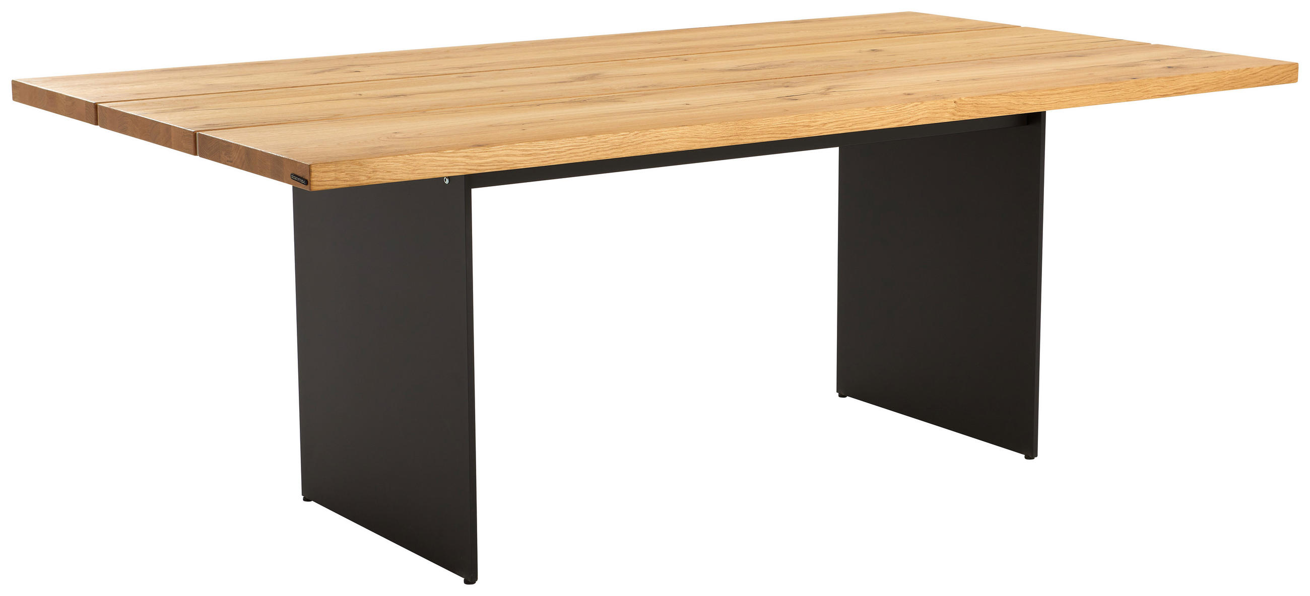 ESSTISCH in Holz, Metall 200/110/75 cm  - Eichefarben/Anthrazit, Design, Holz/Metall (200/110/75cm) - Venjakob
