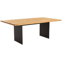 ESSTISCH Eiche furniert rechteckig Anthrazit, Eichefarben  - Eichefarben/Anthrazit, Design, Holz/Metall (200/110/75cm) - Venjakob