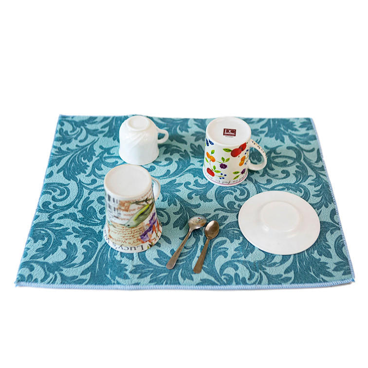 EDÉNYSZÁRÍTÓ ALÁTÉT - világoskék, Basics, textil (40/0.5/50cm)