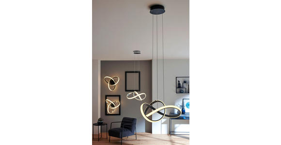 LED-HÄNGELEUCHTE 55/27 cm - Schwarz, Design, Metall (55/27cm) - Ambiente