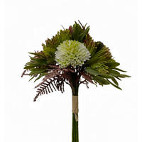 KUNSTBLUME  - Grün/Dunkelrot, Basics, Kunststoff (35cm)