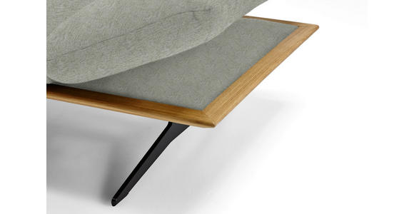 ECKSOFA in Flachgewebe Greige 159/314 cm - Greige/Schwarz, Design, Holz/Textil (159/314cm) - Dieter Knoll