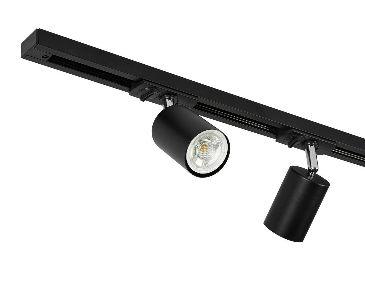 DECKENLEUCHTE 262 cm   - Schwarz, Trend, Kunststoff/Metall (262cm) - Novel