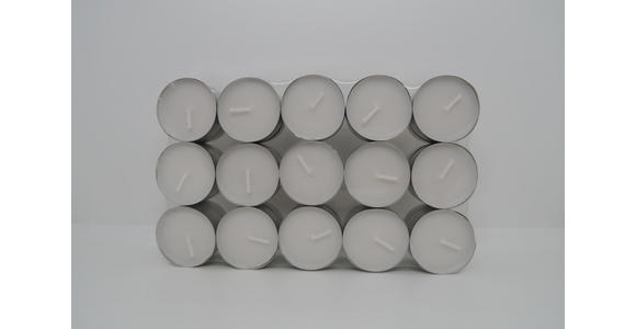 TEELICHTSET  - Weiß/Silbereichenfarben, Basics, Naturmaterialien/Metall (19,5/11cm) - Ambia Home