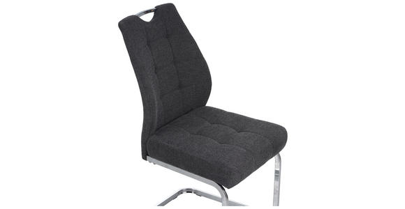 SCHWINGSTUHL in Eisen Cord - Chromfarben/Dunkelgrau, Design, Textil/Metall (46/96/61.5cm) - Carryhome