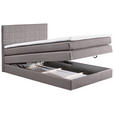 BOXSPRINGBETT 140/200 cm  in Grau  - Schwarz/Grau, Design, Kunststoff/Textil (140/200cm) - Xora