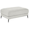 HOCKER in Textil Weiss  - Weiss/Schwarz, Design, Textil/Metall (120/43/90cm) - Dieter Knoll