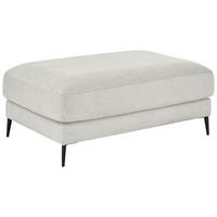 HOCKER in Textil Weiss  - Weiss/Schwarz, Design, Textil/Metall (120/43/90cm) - Dieter Knoll