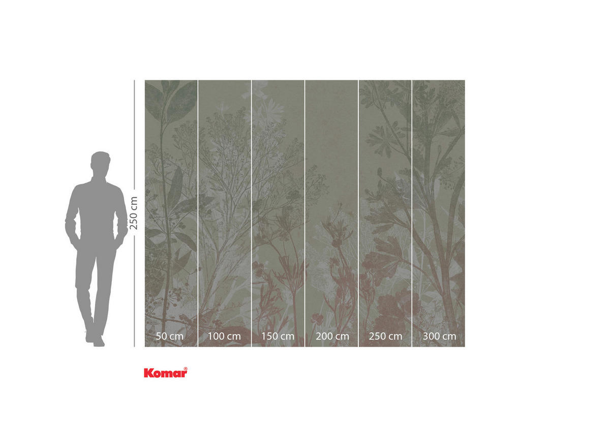 VLIESTAPETE - Rot/Grün, Basics (300/250cm) - Komar