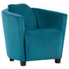 COCKTAILSESSEL Mikrofaser Petrol    - Petrol/Braun, Design, Holz/Textil (72/72/85cm)
