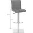 BARHOCKER Lederlook Edelstahlfarben, Schwarz - Edelstahlfarben/Schwarz, Design, Textil/Metall (41/86-111/43cm) - Dieter Knoll