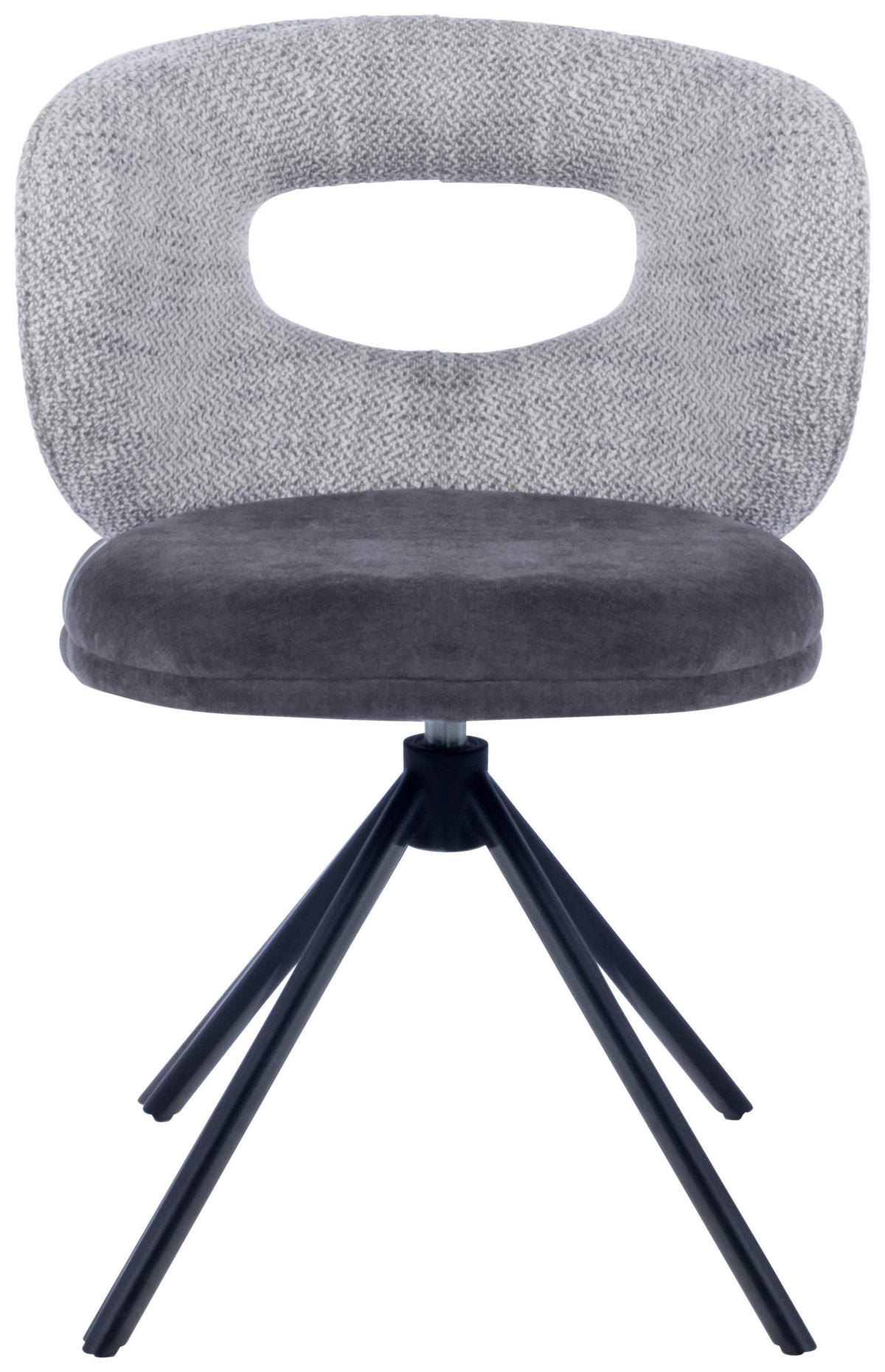STUHL - Schwarz/Grau, Design, Textil/Metall (58/80/60cm) - Novel