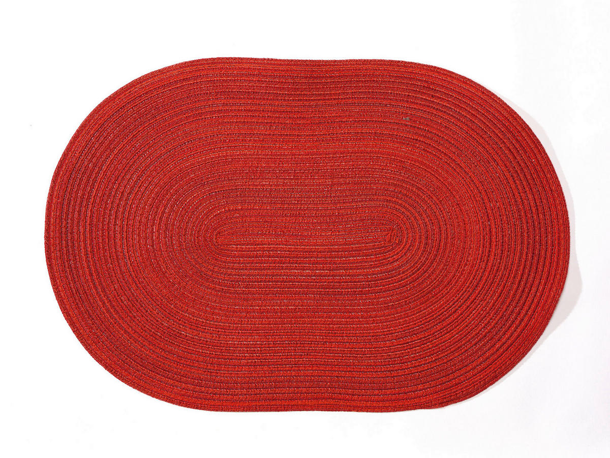 TISCHSET Basic Textil Textilgeflecht Rot 48/33 cm  - Rot, Basics, Textil (48/33cm)