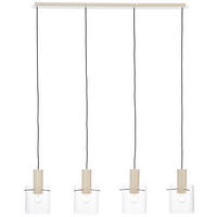 HÄNGELEUCHTE 123/18/150 cm  - Transparent/Beige, KONVENTIONELL, Glas/Metall (123/18/150cm) - Dieter Knoll