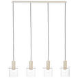 HÄNGELEUCHTE 123/18/150 cm  - Transparent/Beige, KONVENTIONELL, Glas/Metall (123/18/150cm) - Dieter Knoll