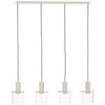 HÄNGELEUCHTE 123/18/150 cm  - Transparent/Beige, KONVENTIONELL, Glas/Metall (123/18/150cm) - Dieter Knoll