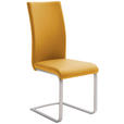 SCHWINGSTUHL  Stoffauswahl, Typenauswahl Lederlook  - Edelstahlfarben/Gelb, Design, Textil/Metall (42/102/58cm) - Novel