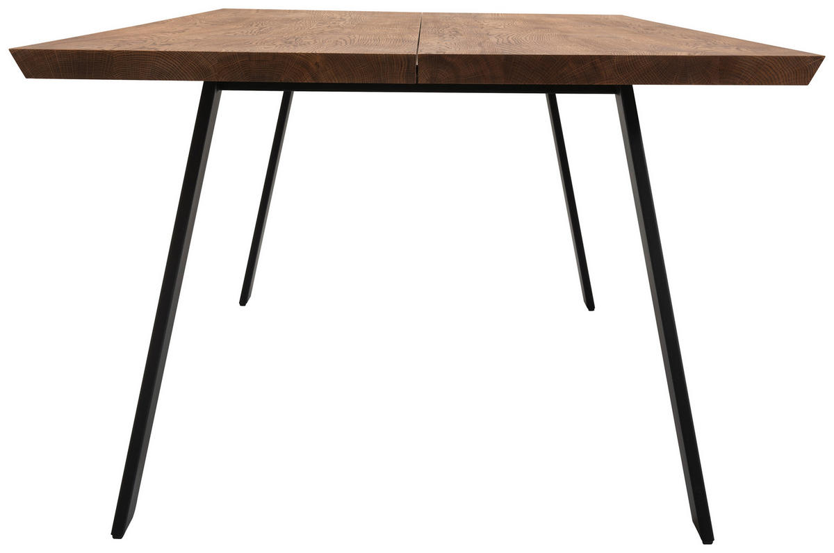 MATBORD ekfärgad, svart rektangulär  finns i olika trädekorer, finns i olika storlekar, utdragbar  - svart/ekfärgad, Klassisk, metall/trä (240/110/76cm) - Welnova