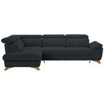 ECKSOFA MERCURY Dunkelgrau Chenille  - Eichefarben/Dunkelgrau, MODERN, Holz/Textil (212/287cm) - Valnatura