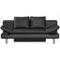 SCHLAFSOFA in Leder Dunkelgrau - Chromfarben/Dunkelgrau, MODERN, Leder/Metall (214/90/93cm) - Novel SCHLAFSOFA in Leder Dunkelgrau - Chromfarben/Dunkelgrau, MODERN, Leder/Metall (214/90/93cm) - Novel