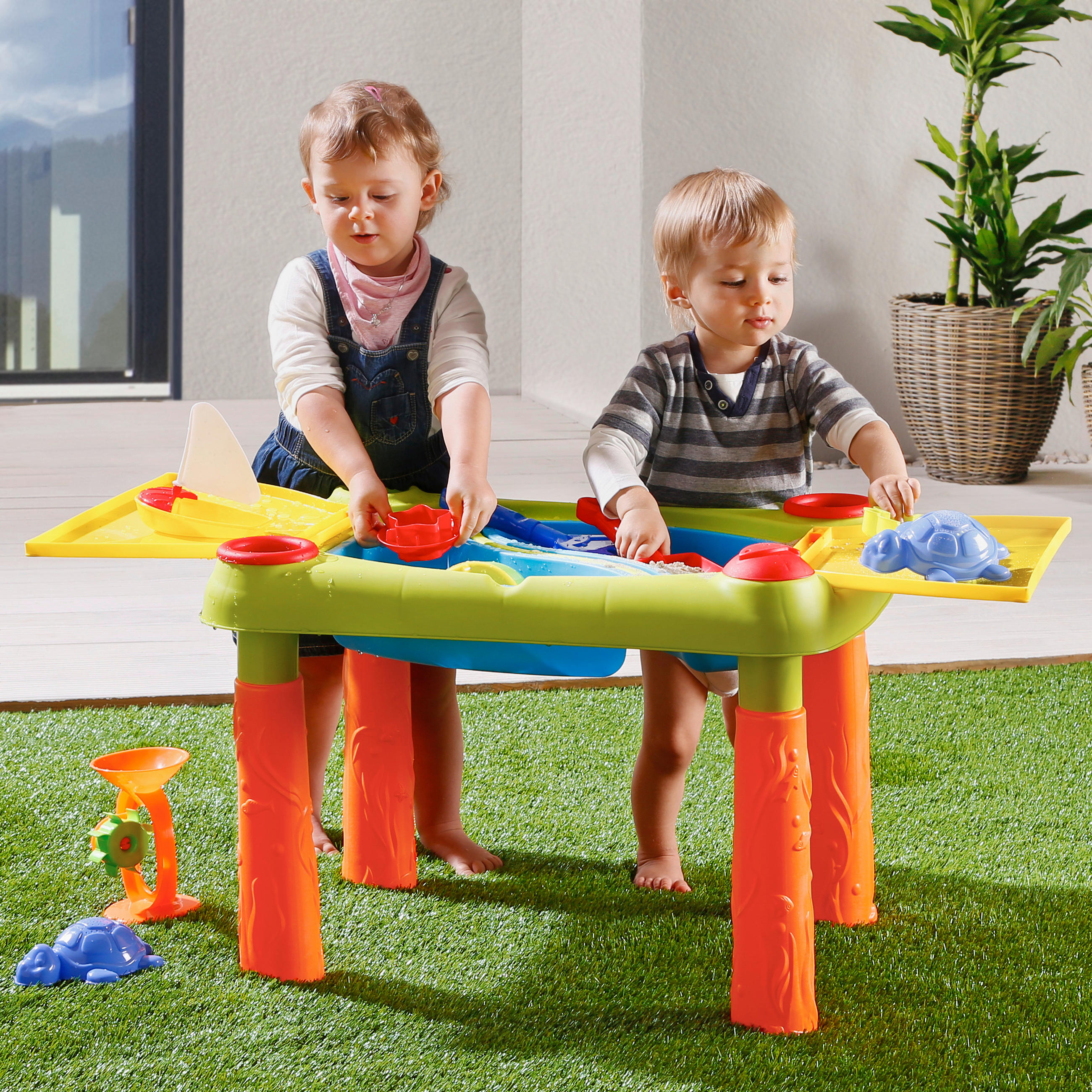 SAND- UND WASSERTISCH - Multicolor, Basics, Kunststoff (99,3/48/46cm)