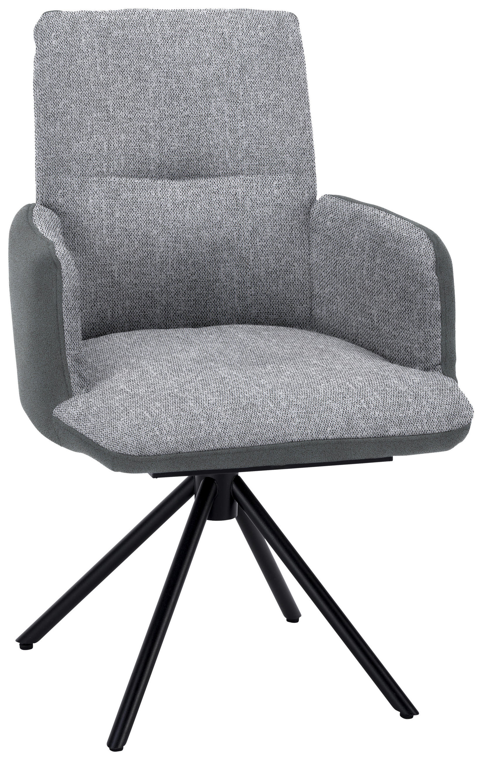 ARMLEHNSTUHL in Stahl Flachgewebe - Blau/Dunkelgrau, Design, Textil/Metall (58/91/62cm) - Dieter Knoll