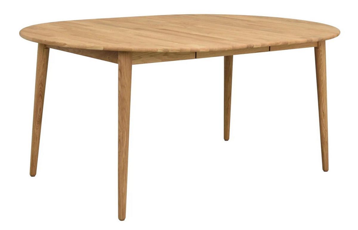 MATBORD ekfärgad rund  utdragbar, finns i olika storlekar, finns i olika trädekorer  - ekfärgad, Design, trä (120/120/74cm) - Rowico