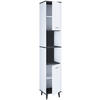 HOCHSCHRANK 32/181/28 cm  - Anthrazit/Silberfarben, MODERN, Holzwerkstoff/Kunststoff (32/181/28cm) - MID.YOU