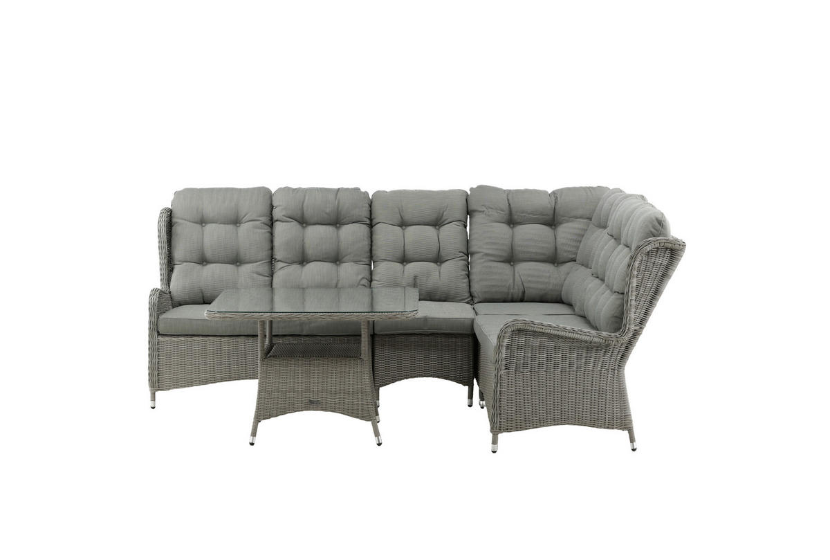 LOUNGEGRUPP  - grå, Klassisk, textil/plast - Gardenson