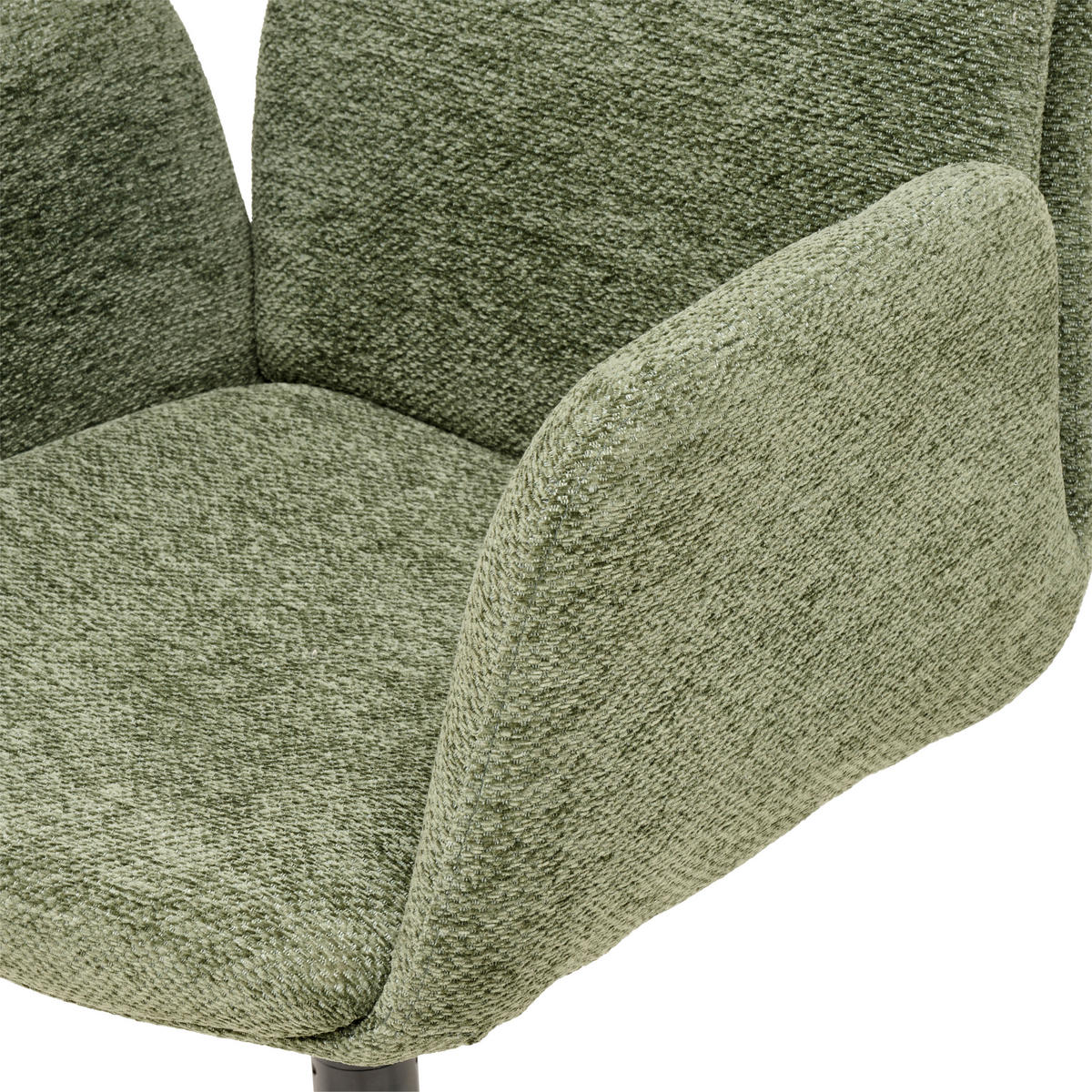 DREHSTUHL Webstoff Grün  - Schwarz/Grün, MODERN, Kunststoff/Textil (55/85-95/60cm) - MID.YOU