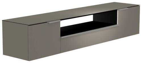 LOWBOARD in 210/41/45 cm - Alufarben/Grau, Design, Glas/Holzwerkstoff (210/41/45cm) - Moderano