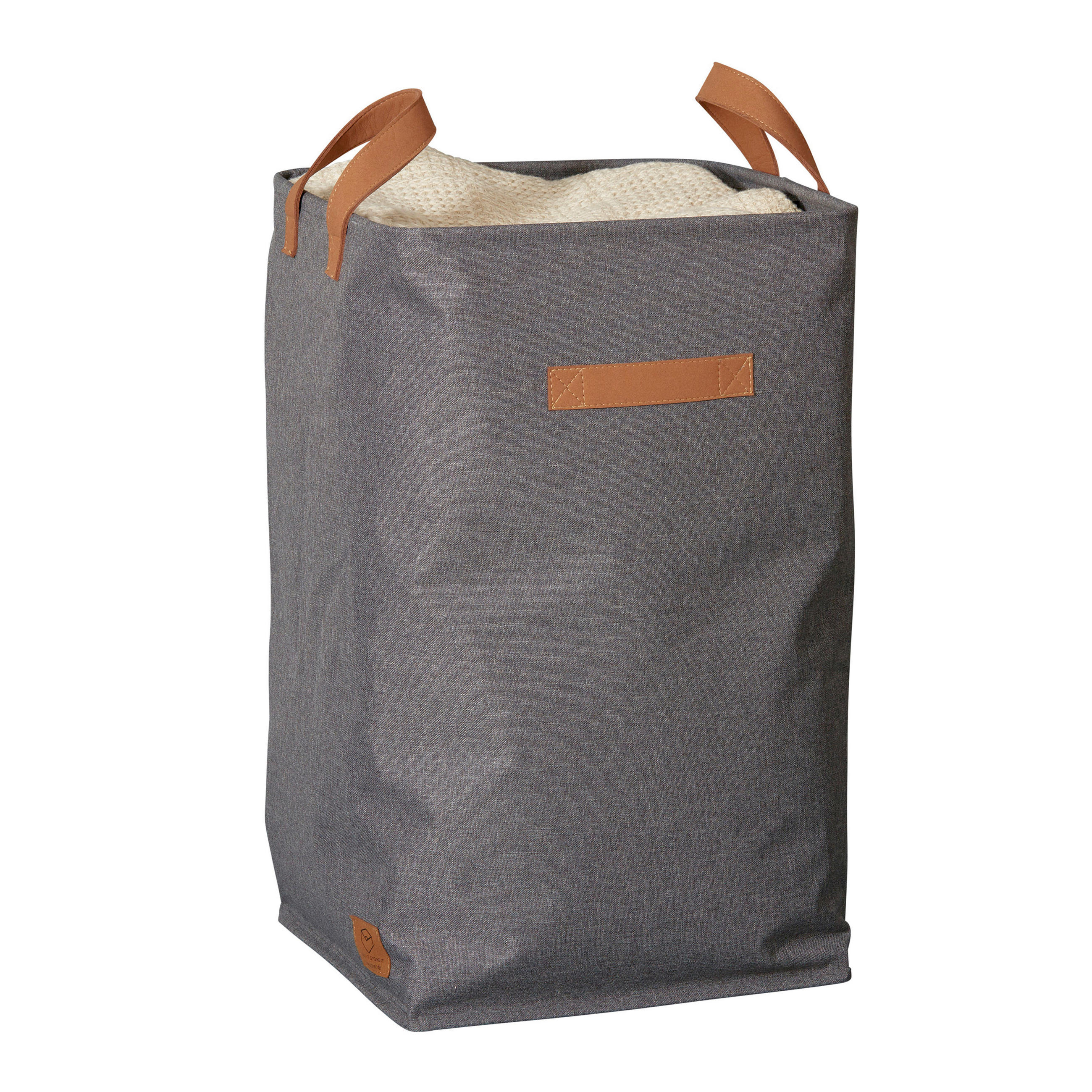 WÄSCHEKORB - Grau, Basics, Textil (35/35/58cm) - Store It