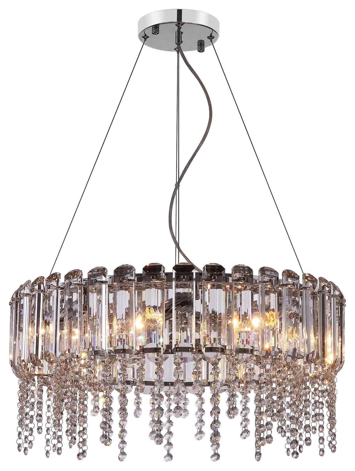 PENDELLEUCHTE  60,5/30,2/60,5 cm   - Chromfarben, Basics, Glas/Metall (60,5/30,2/60,5cm) - MAYTONI